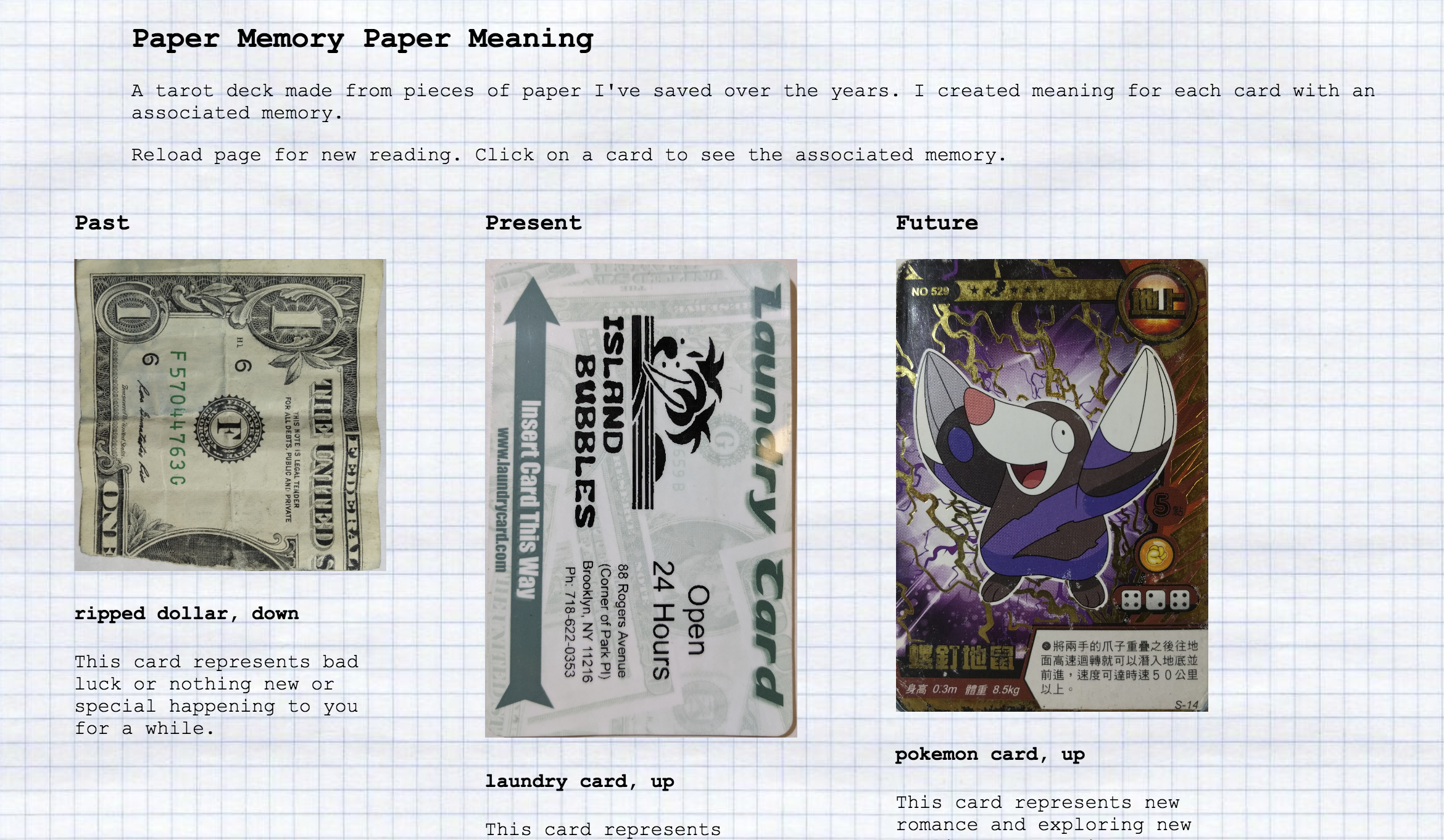 Paper Memory Paper Meaning